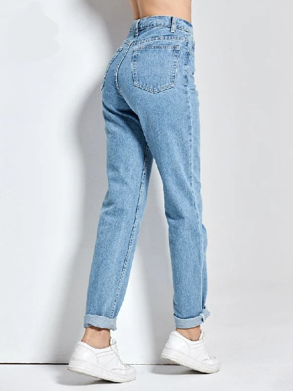 Today Only CityHottie - Harem Pants Vintage High Waist Jeans Woman Boyfriends Women's Jeans Full Length Mom Jeans Cowboy Denim Pants Vaqueros Mujer
