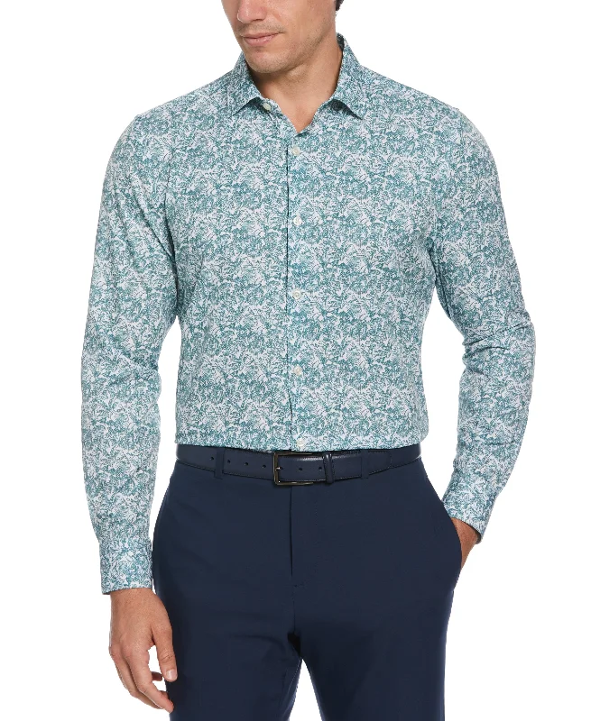 Discount Deals Slim Fit Total Stretch Floral Print Shirt