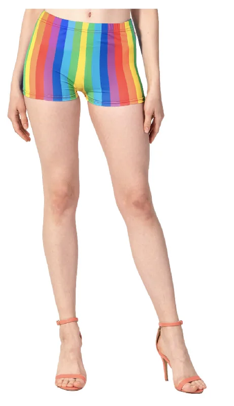 Markdown Sale Womens RAINBOW SHORTS Hot LGBT Gay Lesbian Gay Pride Parade Pants