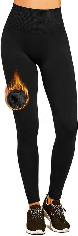Weekend Deals That Amaze Womens Fuzzy Thermal Fur Lined High Waist Leggings Pants Thermals Warm 320g