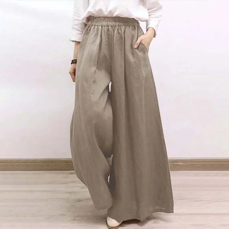 Weekend Savings Sensation 【Cotton And Linen】Casual Wide Leg Trousers