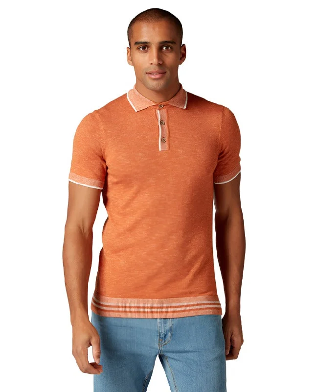 Weekend Extravaganza: Shop Now ID10289-Remus Orange Knitted Polo Moulinex