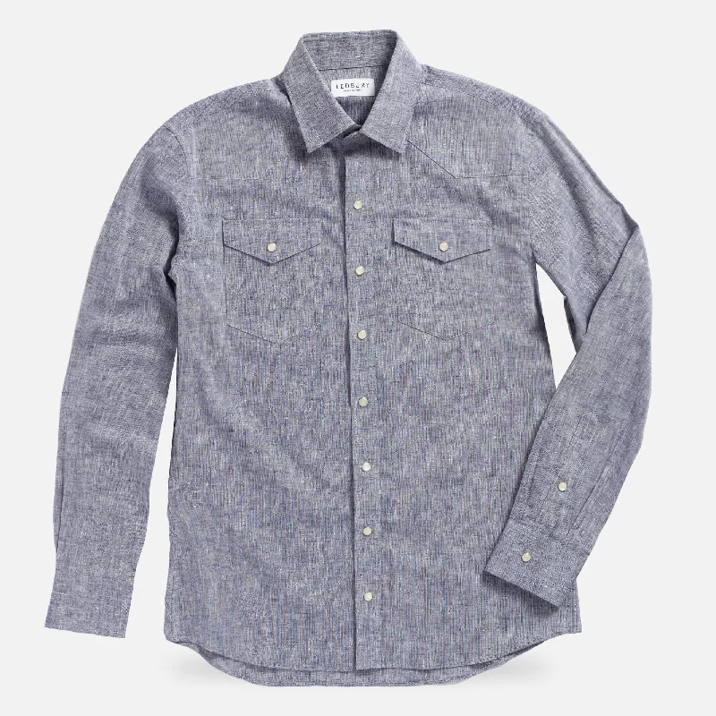 Weekend Deals That Spark The Navy Blue Sandoval Western Custom Shirt