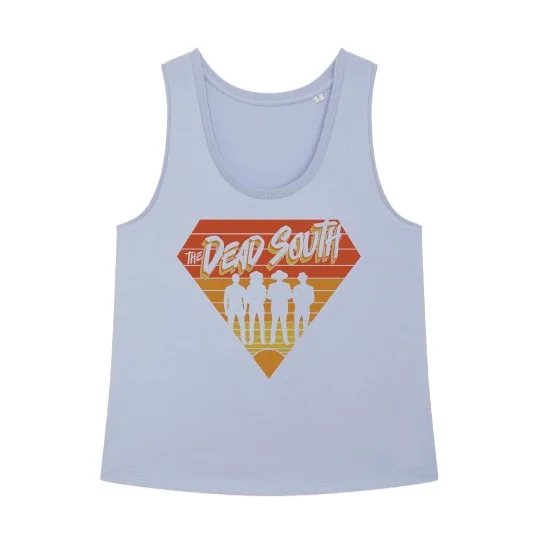 Midnight Sale 80s Diamond Tank Top - Ladies - Baby Blue