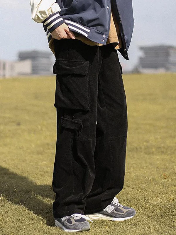 Weekend Offers That Delight Men's Patch Pocket Vintage Straight Cargo Pants