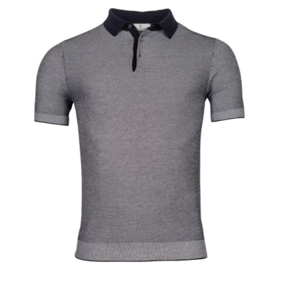 Weekend Deal ID50156-Thomas Maine Navy Contrast Collar Polo