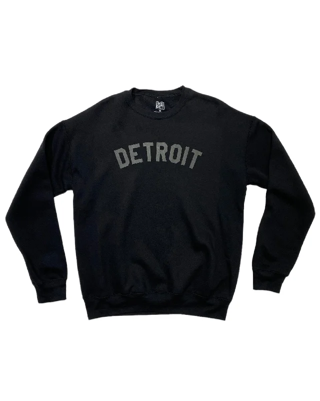 Fantastic Deals Ink Detroit Crewneck Sweatshirt - Black on Black