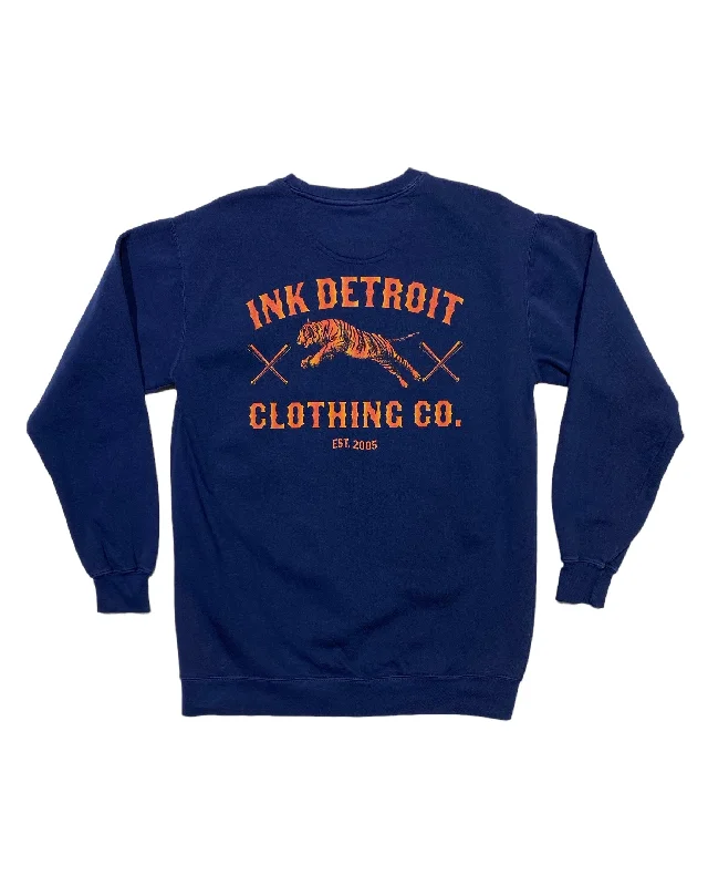 Deep Discounts Ink Detroit Clothing Co. Tiger - Pigment Dyed - Navy