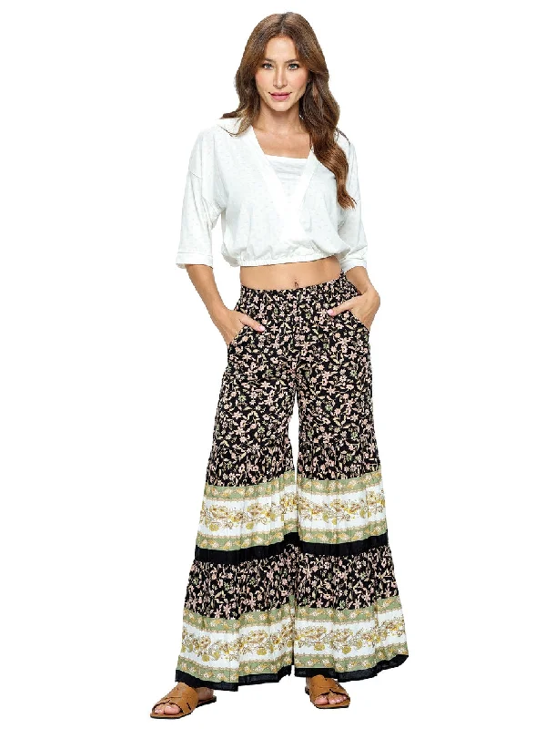 Weekend Bargains to Enjoy Palazzo Pants ~ Tiered Floral