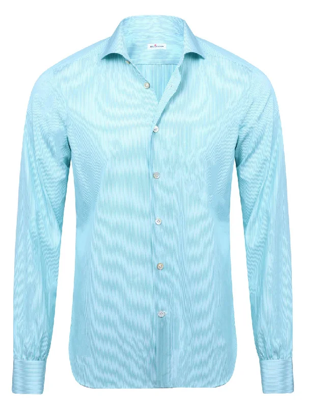 Can't Be Beat Green Micro Stripe Sportshirt