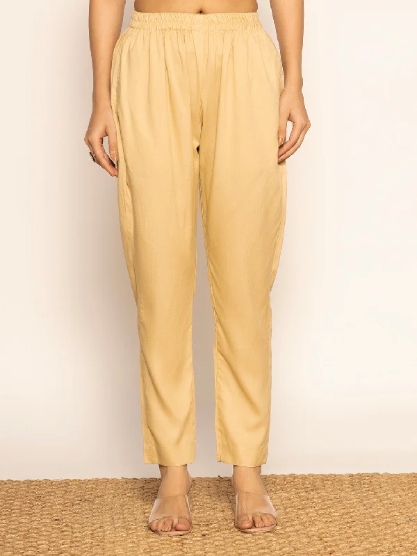 While Supplies Last Beige Rayon Pants