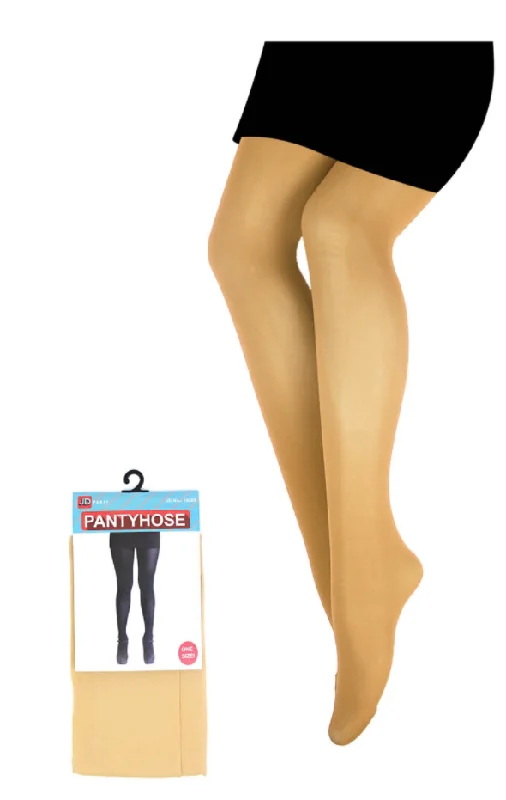 Weekend Savings Delight PANTYHOSE Tights Stockings Hosiery Womens Ladies Plain Colours - Beige - One Size Fits Most