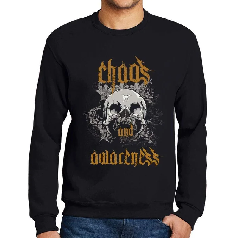 Price Fest Ultrabasic - Homme Imprimé Graphique Sweat-Shirt Chaos and Awareness Noir Profond