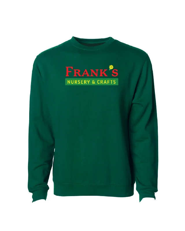 Seasonal Clearance Vintage Frank's Nursery & Crafts Crewneck Sweatshirt- Dark Green