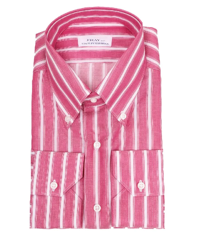 Super Bargain Red and White Striped Boston Sportshirt