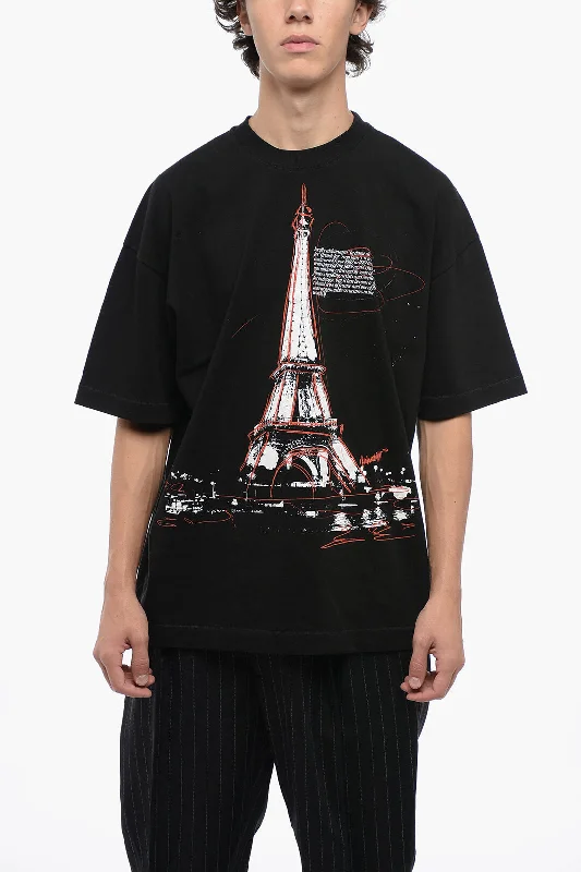 Season Finale Sale 1989 Studio Cotton Crew-neck T-shirt With Frontal Print
