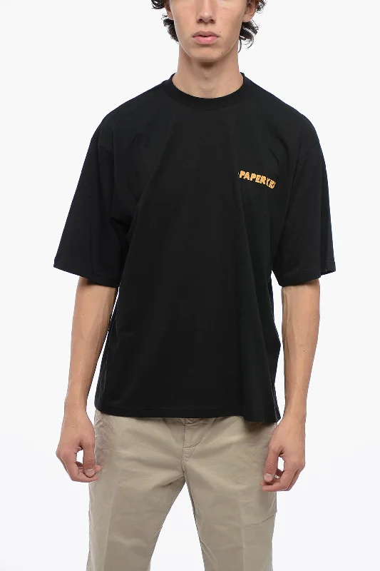 Act Fast A Paper Kid Cotton Crew-neck T-shirt with Maxi Prin On the Back