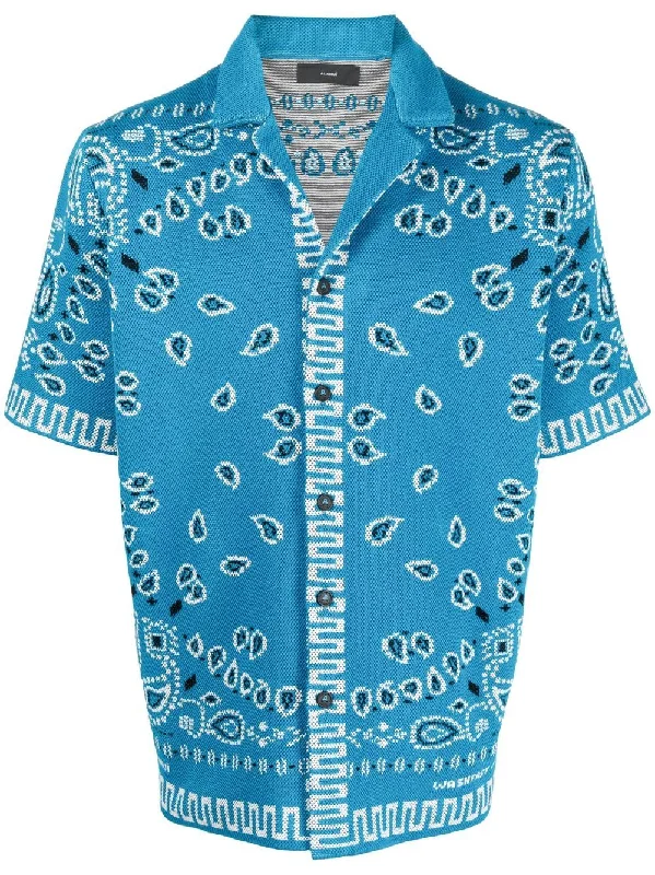 Amazing Deals Alanui Men's Shirts Clear blue