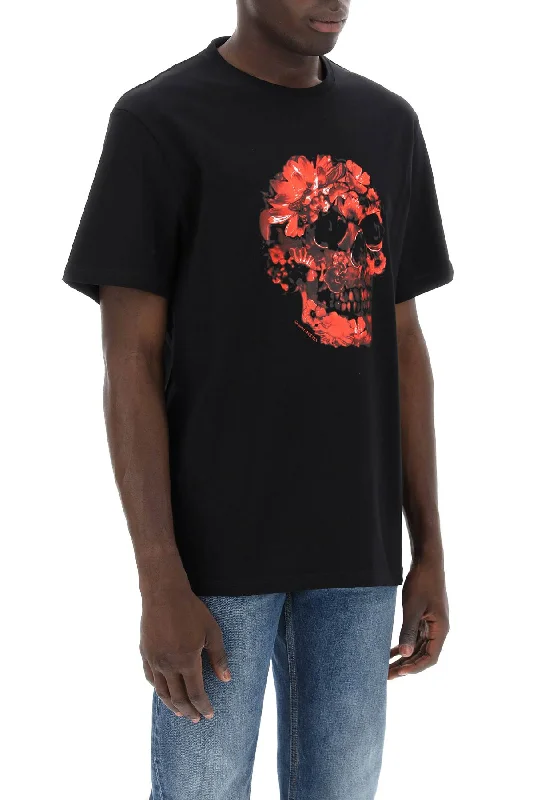 Weekend Deals That Amaze Alexander Mcqueen Wax Flower Skull Printed T-Shirt