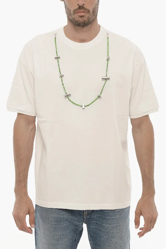 Exclusive Deal Ambush Cotton Crew-Neck T-shirt with Removable Necklace