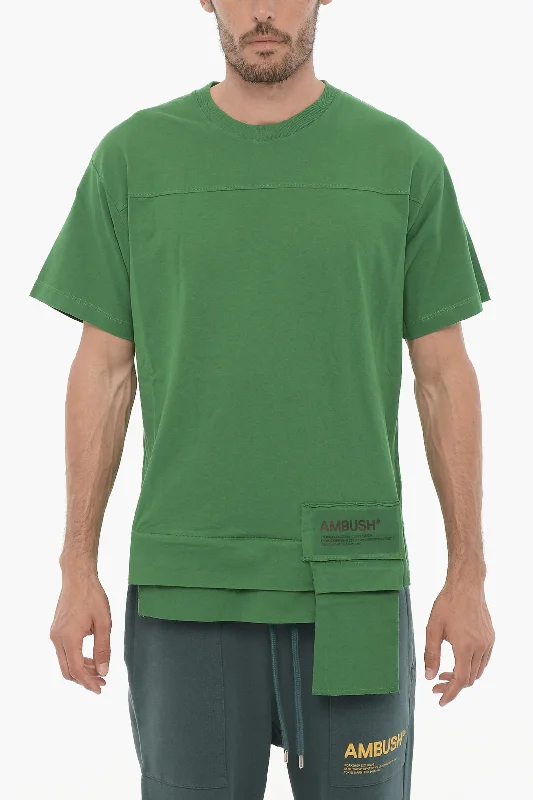 Weekend Savings Fiesta Ambush Solid Color AMAZON SEA FOAM Crew-neck T-Shirt with Waist Poc