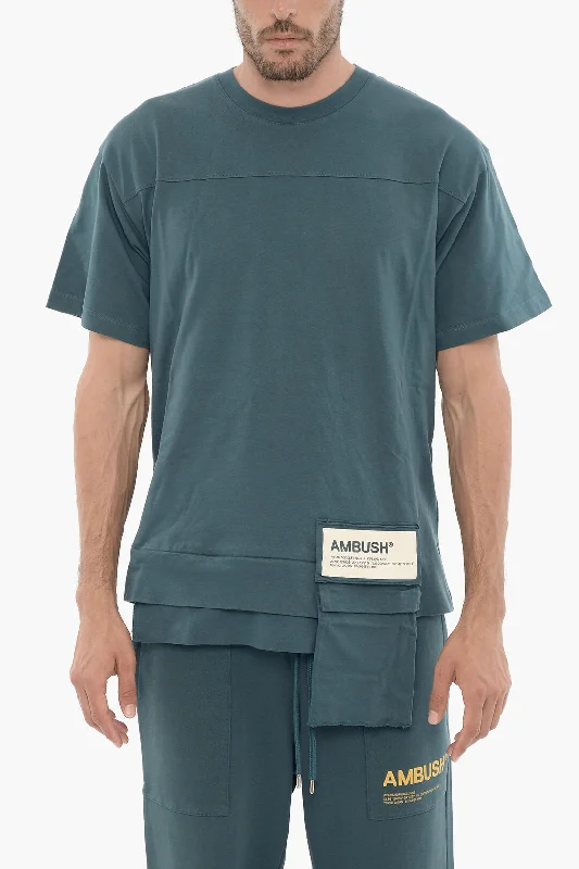 Shop the Weekend Away Ambush Solid Color Crew-Neck T-shirt with Pocket