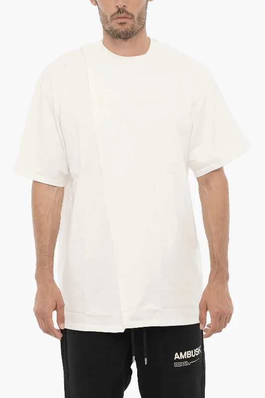 Warehouse Sale Ambush Solid Color Overlap Crew-neck T-Shirt
