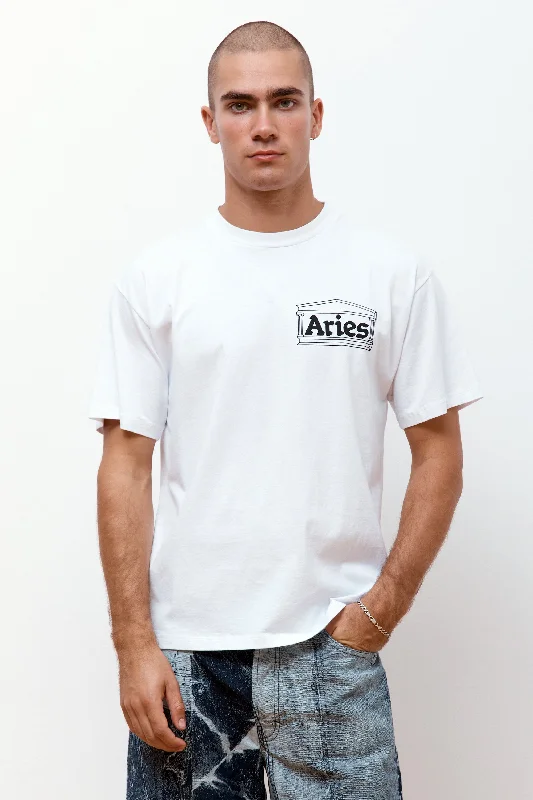 Super Bargain Temple SS Tee White