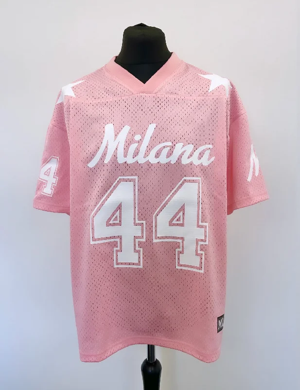 Can't Be Beat Baby Pink Mesh Jersey.