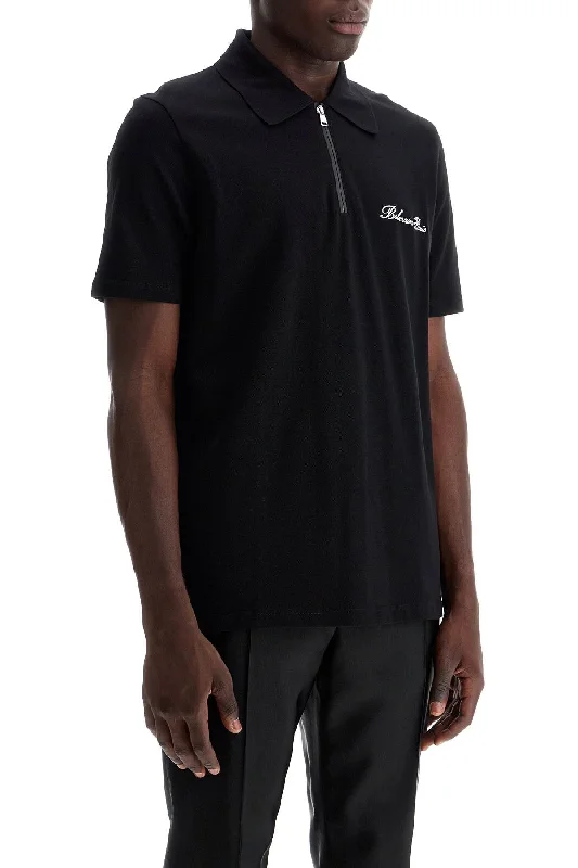 Crazy Deals Balmain Polo Shirt With Embroidered Logo Letter