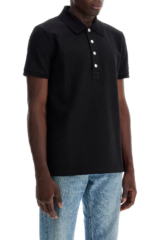 Weekend Bargains Await You Balmain Polo Shirt With Pb Labyrinth Mon