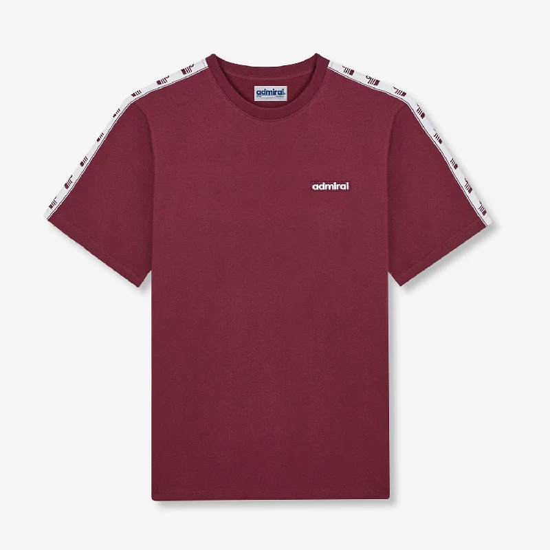 Weekend Bargains to Relish Bardon Repeat Tape T-Shirt - Burgundy