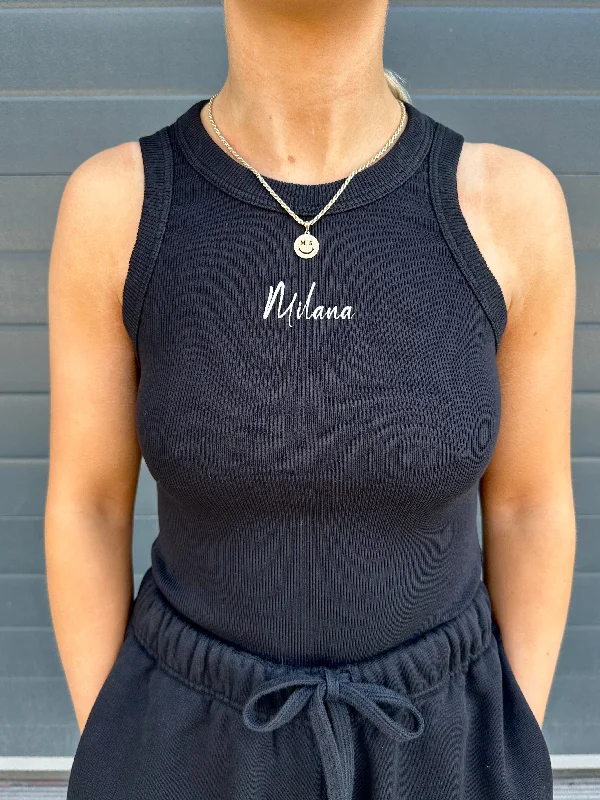 Steals and Deals Black Essential Racer Vest.