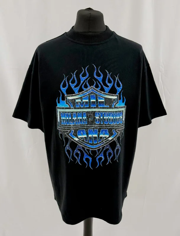 Markdown Madness Black Harley Heavyweight T-shirt.