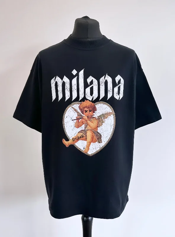 Instant Discount Black Heavyweight Cherub T-shirt.