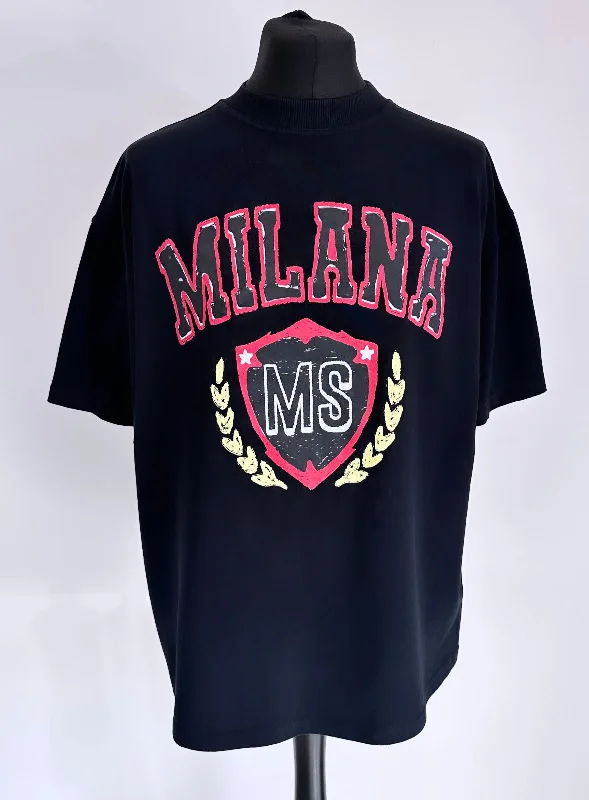 Weekend Offers That Delight Black Heavyweight Crest T-shirt.