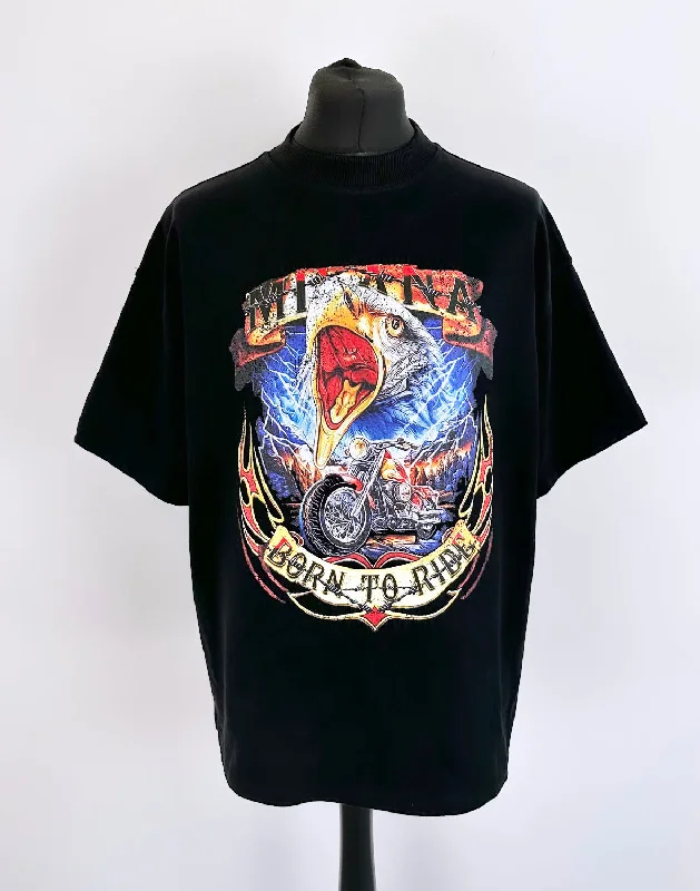 Overstock Black Heavyweight Eagle T-shirt.