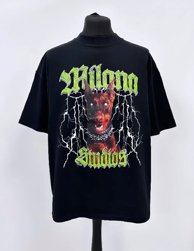 Weekend Bargains to Cherish Black Heavyweight Graphic T-shirt.