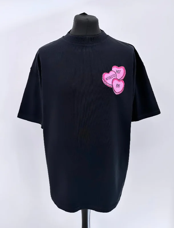 Sale Alert Black Heavyweight Hearts T-shirt.