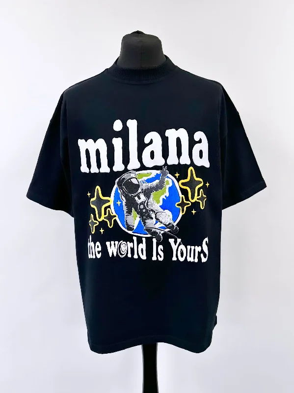 Markdown Sale Black Space Heavyweight T-shirt.