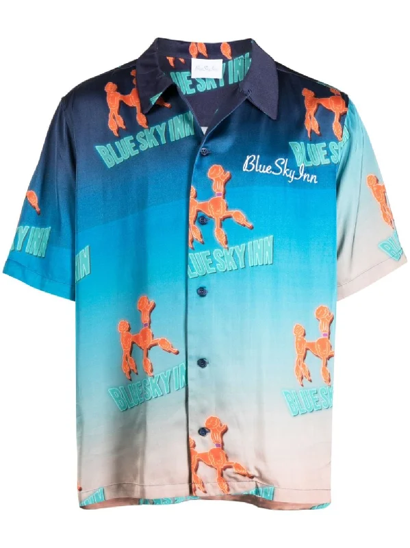 Unwind with Weekend Discounts blue Sky Inn Men's Shirts blue