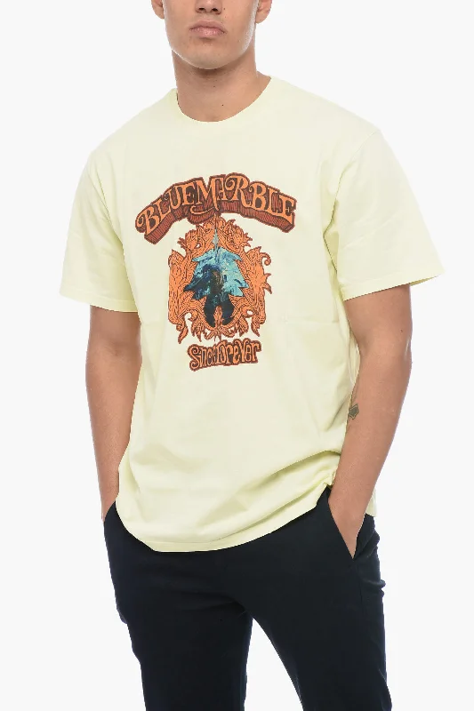 Weekend Bargains Galore Bluemarble Printed Crew-neck T-Shirt
