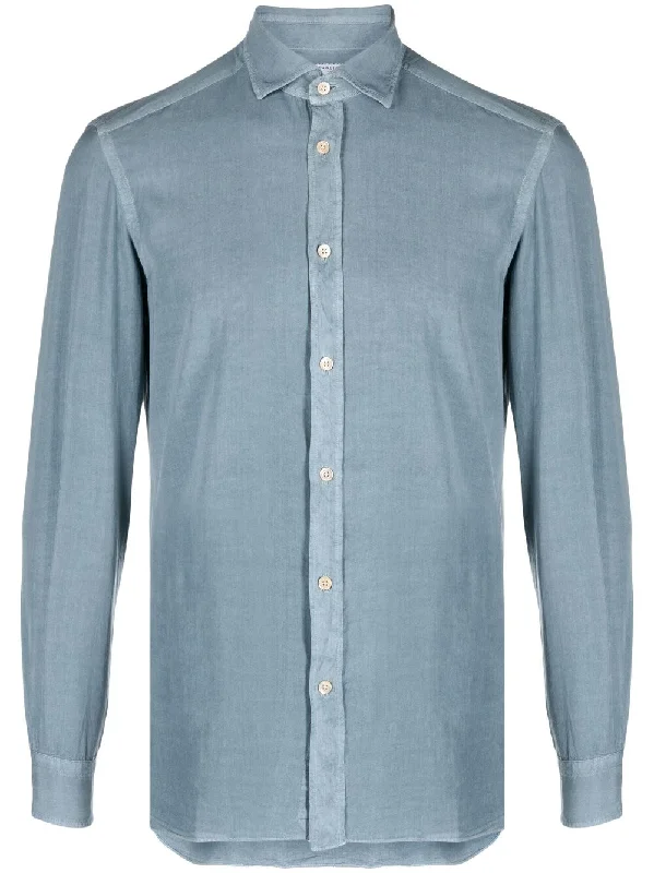 Massive Deals Boglioli Men's Shirts Clear blue
