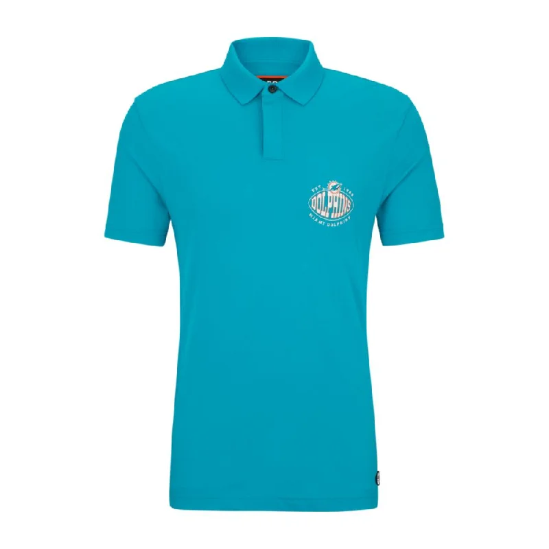 Take Advantage BOSS x NFL cotton-piqu polo shirt with collaborative branding