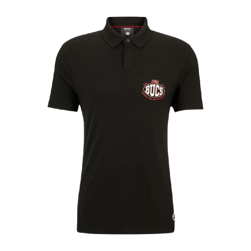 TIME-Limited Offer BOSS x NFL cotton-piqu polo shirt with collaborative branding