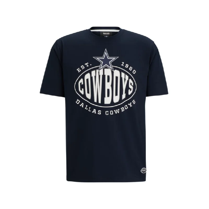 Unmissable Offer BOSS x NFL stretch-cotton T-shirt with collaborative branding