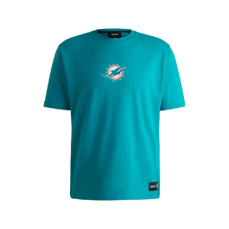 Unmissable Offer BOSS x NFL stretch-cotton T-shirt with special branding
