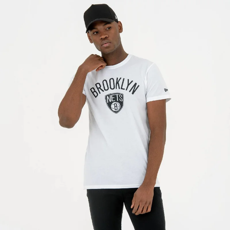 Grand Opening Sale Brooklyn Nets NBA Regular White T-Shirt