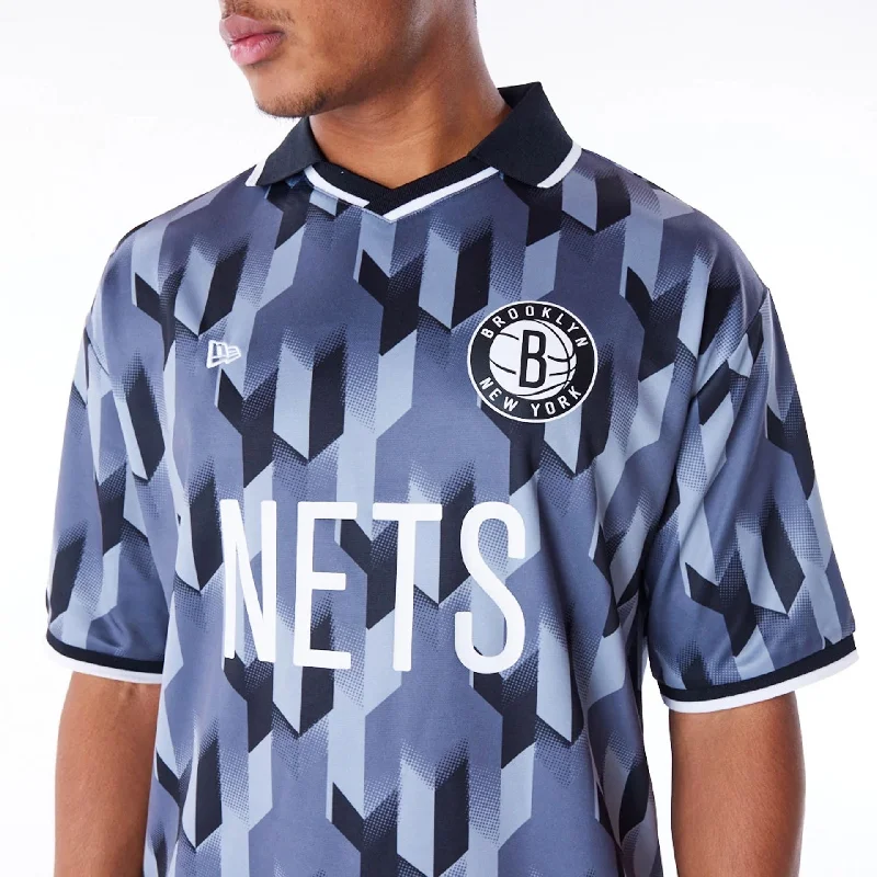Special Price Brooklyn Nets NBA Soccer Dark Grey T-Shirt