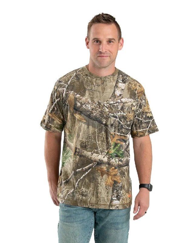 Final Clearance Camo Performance Camo Short Sleeve Pocket Tee